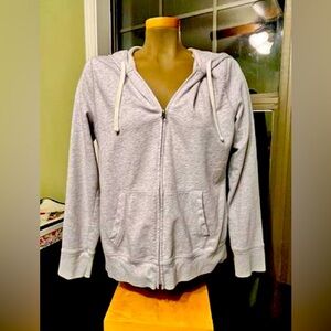 Mossimo brand hoodie jacket, lightweight, pale heather gray, Size XL in juniors
